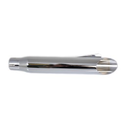 SCARICO MARMITTA UNIVERSALE SLIP ON SLASH CUT DA 40 CM. IN ACCIAIO CROMATO PER MOTO CUSTOM