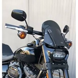 PARABREZZA CUPOLINO NERO IN PELLE MCJ HARLEY DAVIDSON SOFTAIL FXFB FAT BOB 2018-24