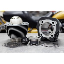 BLACK GRANITE S&S BIG BORE CYLINDER & PISTONS KIT 132" HARLEY DAVIDSON TOURING M-EIGHT 17-24