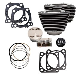 S&S SCHWARZES KIT BIG BORE ZYLINDERN UND KOLBEN 129" HARLEY DAVIDSON SOFTAIL M-EIGHT 18-24
