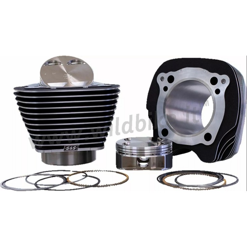 BLACK S&S BIG BORE CYLINDER & PISTONS KIT 129" HARLEY DAVIDSON TOURING M-EIGHT 17-24
