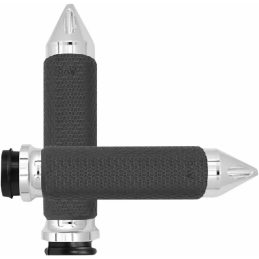 GRIPS AVON MEMORY SPIKE COMFORT SMALL CHROME HARLEY DAVIDSON FLH FLT TOURING 18-24