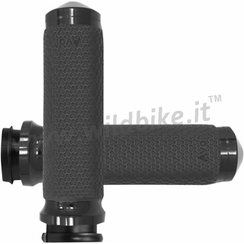 BLACK GRIPS AVON MEMORY ROUND COMFORT SMALL HARLEY DAVIDSON SOFTAIL M-EIGHT 18-24