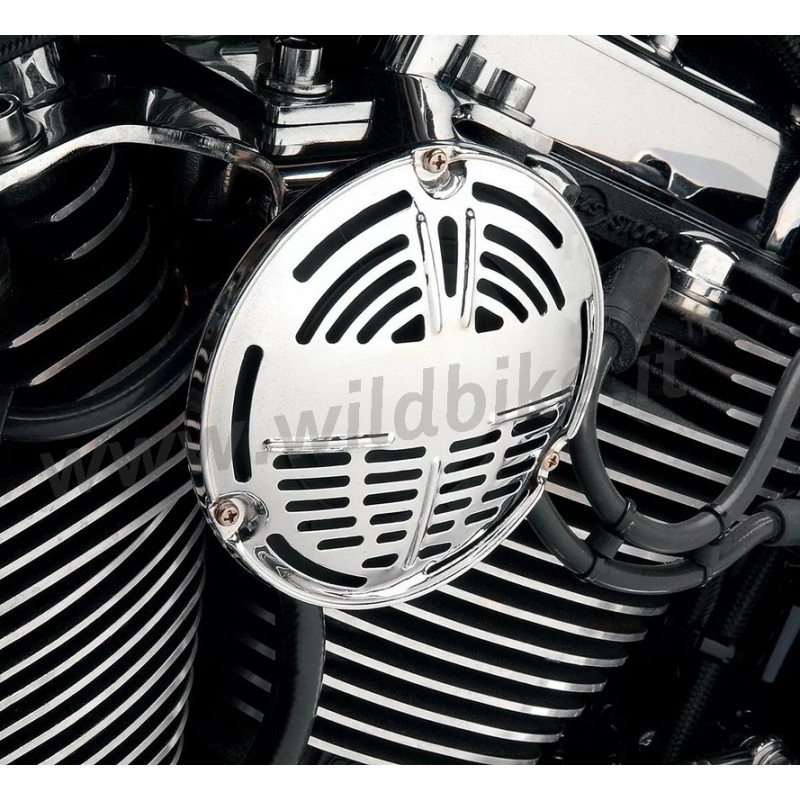 CHROME HORN 5-1/2" SPRINGER STYLE 116 DB CUSTOM MOTORCYCLE AND HARLEY DAVIDSON