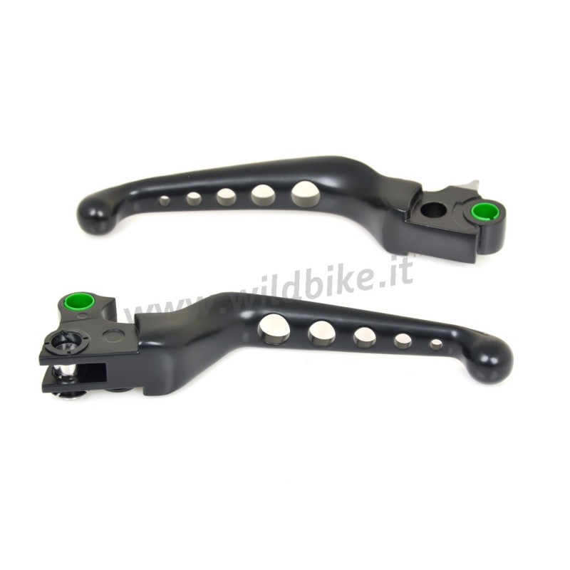 ALUMINIUM PERFORATED BLACK LEVERS FOR HARLEY DAVIDSON XL SPORTSTER/BIG TWIN 96-17