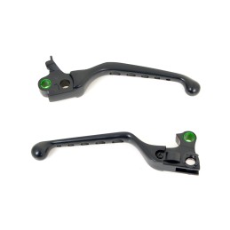 SET HEBEL PERFORIERT SCHWARZEN ALUMINIUM HARLEY DAVIDSON BIG TWIN 1996-2017