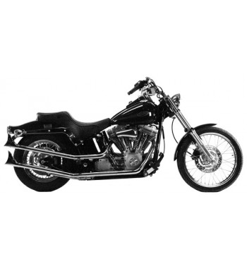 MUFFLER EXHAUST UNIVERSAL FISHTAIL 30" CHROME CUSTOM MOTORCYCLE AND HARLEY DAVIDSON
