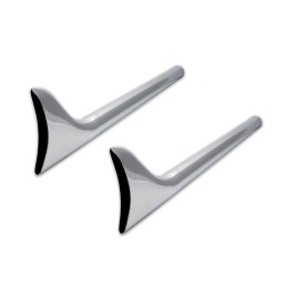 POT D'ECHAPPEMENT UNIVERSEL FISHTAIL FIN 30" CHROME CUSTOM MOTO ET HARLEY DAVIDSON