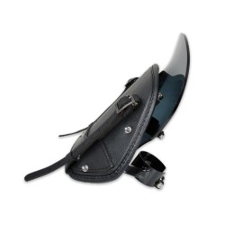 PARE-BRISE EN CUIR NOIR MCJ HARLEY DAVIDSON SOFTAIL FXFB FAT BOB 2018-24