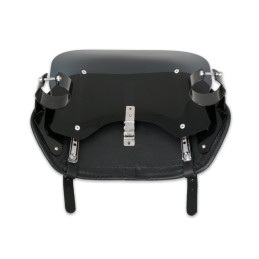 PARABREZZA CUPOLINO NERO IN PELLE MCJ HARLEY DAVIDSON SOFTAIL FXFB FAT BOB 2018-24