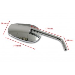 BLACK MIRRORS EU APPROVED CLASSIC FOR HARLEY DAVIDSON AND CUSTOM MOTORCYCLES