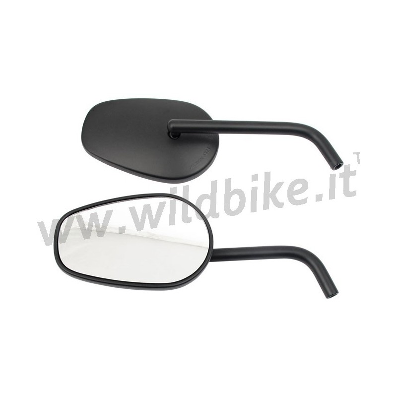 MIROIR RÉTROVISEURS EU APPROUVÉS NOIR CLASSIQUE MOTOS CUSTOM ET HARLEY DAVIDSON