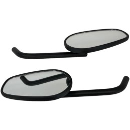 MIROIR RÉTROVISEURS EU APPROUVÉS NOIR CLASSIQUE MOTOS CUSTOM ET HARLEY DAVIDSON