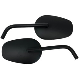 BLACK MIRRORS EU APPROVED CLASSIC FOR HARLEY DAVIDSON AND CUSTOM MOTORCYCLES