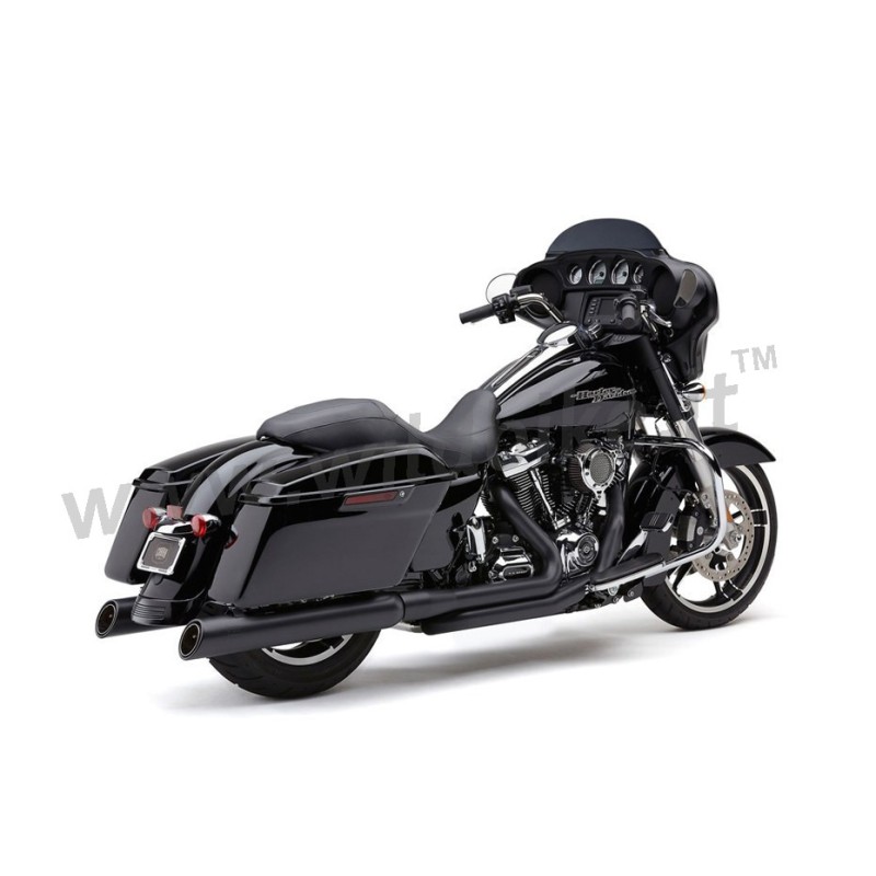 AUSPUFFANLAGEN  SLIP-ON COBRA 909 UPPER CUT 4" SCHWARZE HARLEY DAVIDSON FLH FLT TOURING 95-16