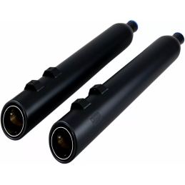 EXHAUSTS MUFFLERS COBRA 909 UPPER CUT 4" SLIP-ON BLACK HARLEY DAVIDSON FLH FLT TOURING 95-16