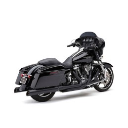 AUSPUFFANLAGEN  SLIP-ON COBRA 909 UPPER CUT 4" SCHWARZE HARLEY DAVIDSON FLH FLT TOURING 17-24