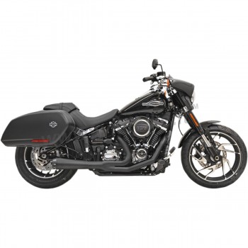 AUSPUFF SYSTEM BASSANI ROAD RAGE 2IN1 KURZEN SCHWARZ HARLEY DAVIDSON FXLRST LOW RIDER ST 22-24