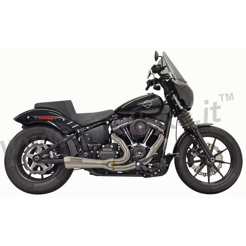 INOX EXHAUST SYSTEMS BASSANI 2-1 RIPPER SHORT HARLEY DAVIDSON SOFTAIL M-EIGHT 18-24