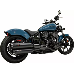 BLACK EXHAUSTS MUFFLER SLIP-ON BASSANI 4" OD INDIAN CHIEF 2021-2026