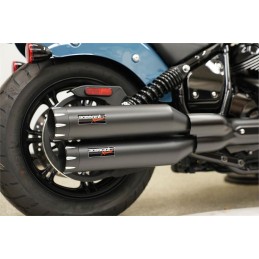 BLACK EXHAUSTS MUFFLER SLIP-ON BASSANI 4" OD INDIAN CHIEF 2021-2026