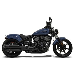 BLACK EXHAUSTS MUFFLER SLIP-ON BASSANI 4" OD AFT INDIAN CHIEF 2021-2026