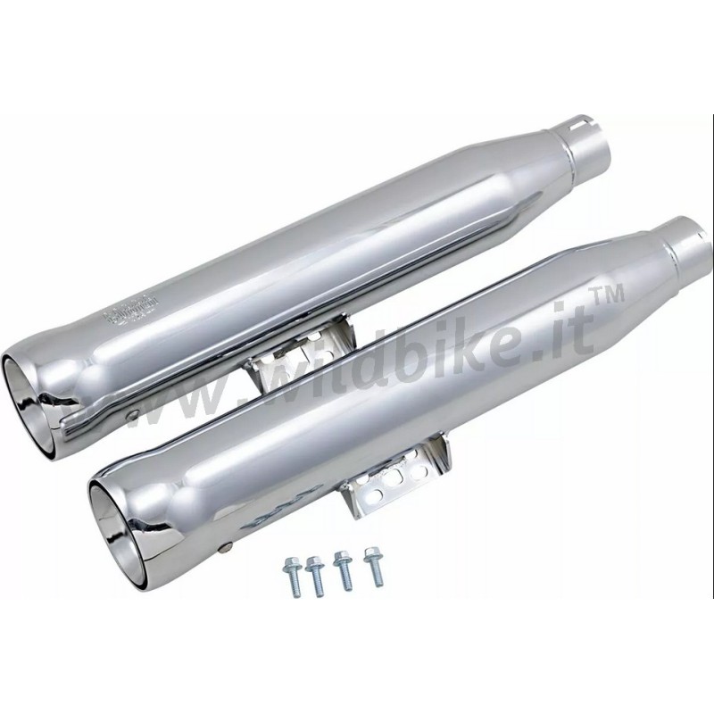 EXHAUST MUFFLERS SLIP-ON COBRA NH 3" CHROME HARLEY DAVIDSON FLDE/FLHC SOFTAIL M-EIGHT 18-24