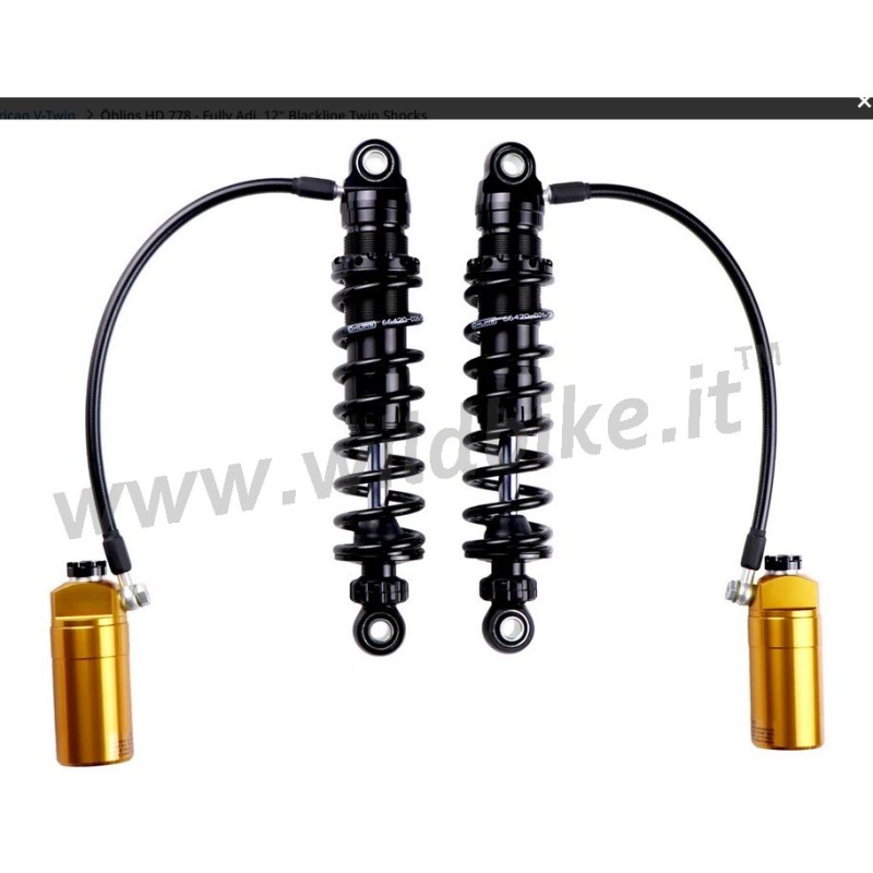 REAR SHOCK SUSPENSION ADJUSTABLE OHLINS STX36 328.5 MM BLACKLINE HARLEY DAVIDSON FLH FLT TOURING 2014-2024