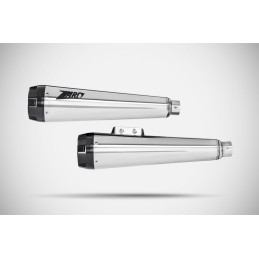 EXHAUST MUFFLERS SLIP-ON ZARD MEGAPHONE INOX/BLACK EU APPROVED HARLEY DAVIDSON SOFTAIL FX M-EIGHT 18-24