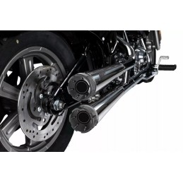 EXHAUST MUFFLERS SLIP-ON ZARD MEGAPHONE INOX/BLACK EU APPROVED HARLEY DAVIDSON SOFTAIL FX M-EIGHT 18-24