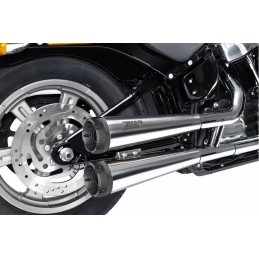 AUSPUFFANLAGEN SLIP-ON ZARD MEGAPHONE INOX/SCHWARZ EU ZUGELASSEN HARLEY DAVIDSON SOFTAIL FX M-EIGHT 18-24