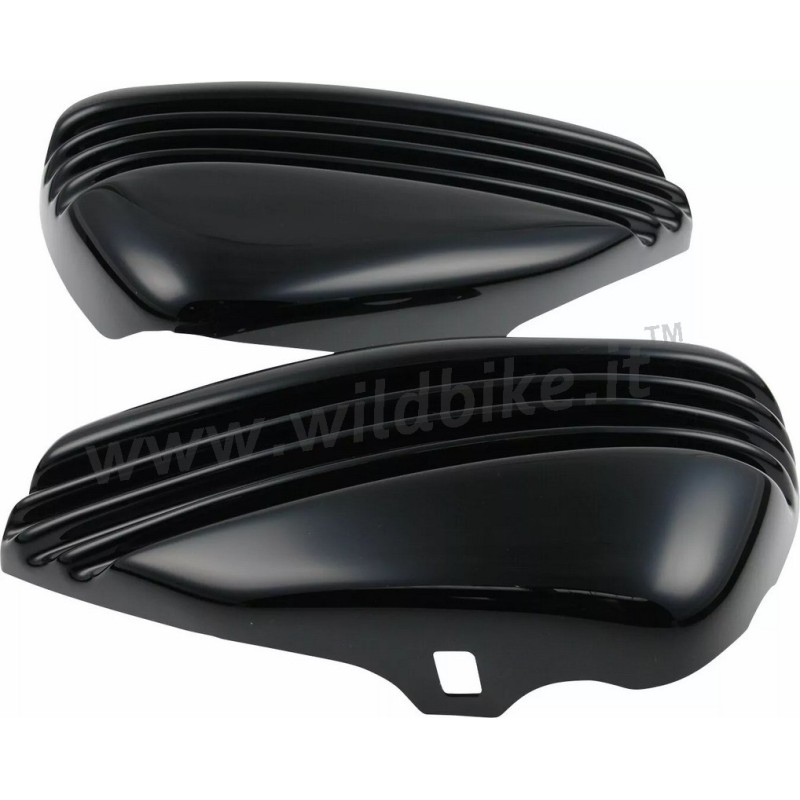 GLOSS BLACK SIDE COVERS CULT WERK BOBBER HARLEY DAVIDSON XL SPORTSTER 04-13