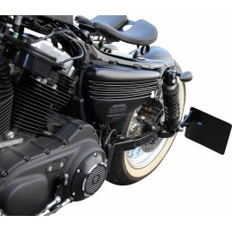 GLOSS BLACK SIDE COVERS CULT WERK BOBBER HARLEY DAVIDSON XL SPORTSTER 04-13