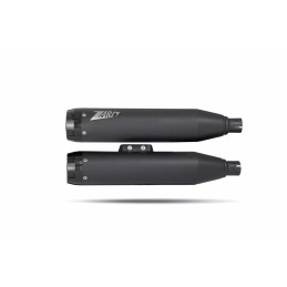 BLACK EXHAUST MUFFLERS SLIP-ON ZARD AVION EU APPROVED HARLEY DAVIDSON SOFTAIL FX M-EIGHT 18-24