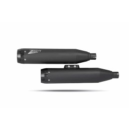 BLACK EXHAUST MUFFLERS SLIP-ON ZARD AVION EU APPROVED HARLEY DAVIDSON SOFTAIL FX M-EIGHT 18-24