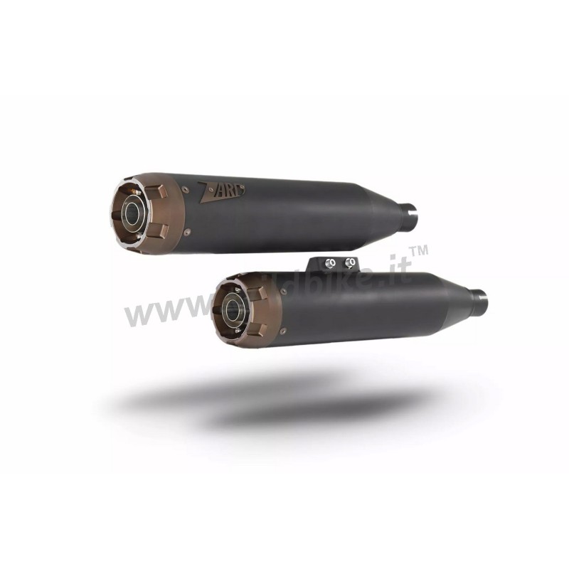 POT D'ÉCHAPPEMENTS SLIP-ON ZARD AVION NOIR/BRONZE APPROUVÉ EU HARLEY DAVIDSON SOFTAIL FX M-EIGHT 18-24