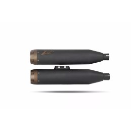 BLACK/BRONZE EXHAUST MUFFLERS SLIP-ON ZARD AVION EU APPROVED HARLEY DAVIDSON SOFTAIL FX M-EIGHT 18-24