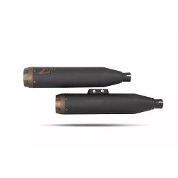 BLACK/BRONZE EXHAUST MUFFLERS SLIP-ON ZARD AVION EU APPROVED HARLEY DAVIDSON SOFTAIL FX M-EIGHT 18-24