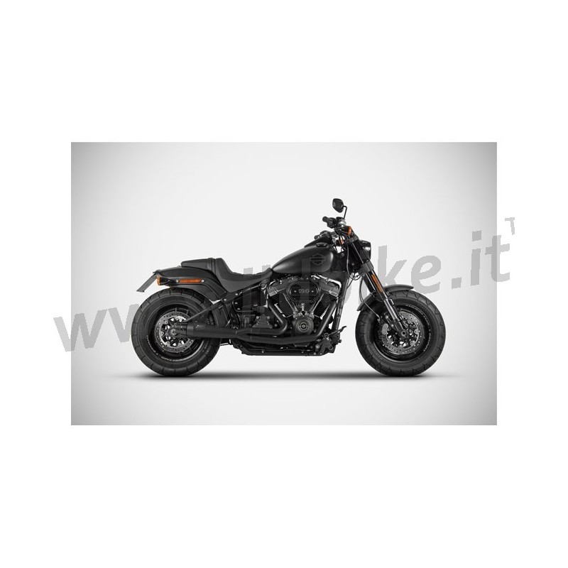 BLACK 2IN1 EXHAUST ZARD EU APPROVED HARLEY DAVIDSON FXLRS LOW RIDER S 20-21