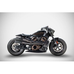 SCARICHI OMOLOGATI ZARD TOP GUN NERI HARLEY DAVIDSON RH 1250 SPORTSTER S 2021-2024