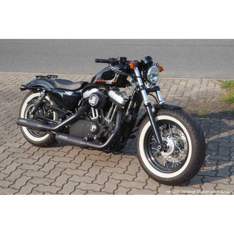 BLACK EXHAUSTS MUFFLERS MILLER SILVERADO II STD EU APPROVED HARLEY DAVIDSON XL SPORTSTER 14-16