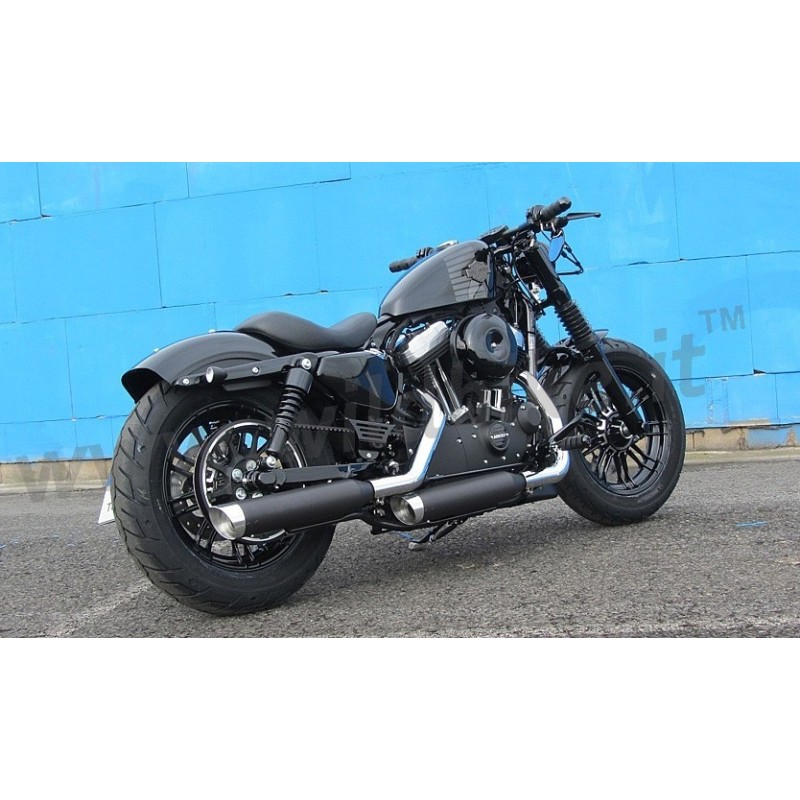 POT D'ÉCHAPPEMENTS MILLER SILVERADO II SC NOIR/POLI APPROUVÉ UE HARLEY DAVIDSON XL SPORTSTER 14-16