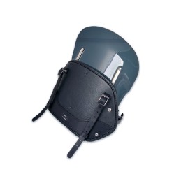 PARE-BRISE EN CUIR NOIR MCJ HARLEY DAVIDSON SOFTAIL FXFB FAT BOB 2018-24