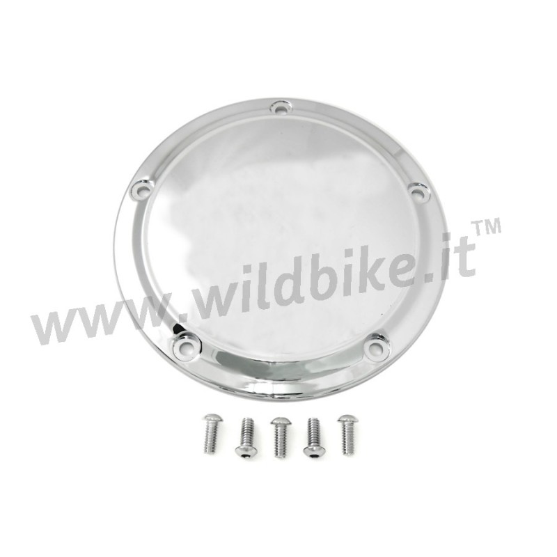 COPERCHIO FRIZIONE A RILIEVO LISCIO CROMATO HARLEY DAVIDSON TWIN CAM 99-17