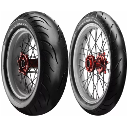 PAIR OF TIRES AVON COBRA CHROME AV91/AV92 100/90-19-150/80B16 HARLEY DAVIDSON