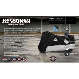 HOUSSE MOTO DEFENDER® 400 ALL WHEATER GRIS/NOIR
