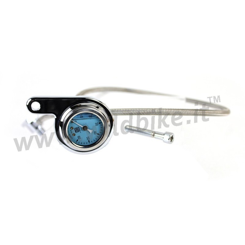 OIL PRESSURE GAUGE KIT CHROME HARLEY DAVIDSON TWIN CAM 00-17