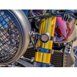 MINI INDICATORI DI DIREZIONE FRECCE NERE DERBY FLAT LED MOTO CUSTOM E HARLEY DAVIDSON