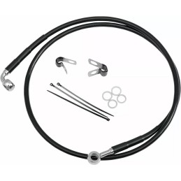 FRONT BRAKE CABLE STEEL LINE KIT BLACK OEM 45206-97B HARLEY DAVIDSON FXST SOFTAIL 84-99