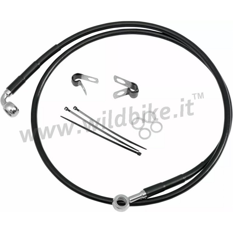 FRONT BRAKE CABLE STEEL LINE KIT BLACK OEM 45206-97B HARLEY DAVIDSON FXST SOFTAIL 84-99